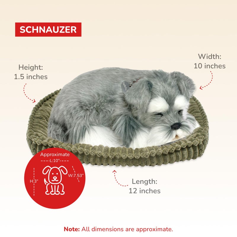 Perfect Petzzz Original Petzzz Schnauzer, Realistic Lifelike Stuffed Interactive Pet Toy, Companion Pet Dog with 100% Handcrafted Synthetic Fur - Image 3